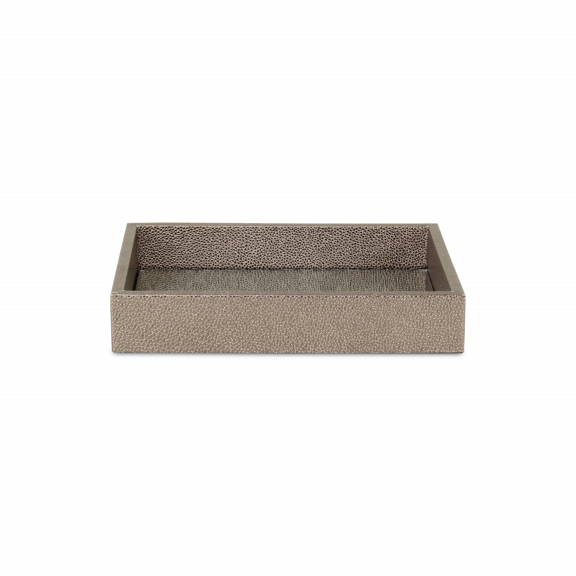 10" Gray Rectangular Wood Handmade Tray-3