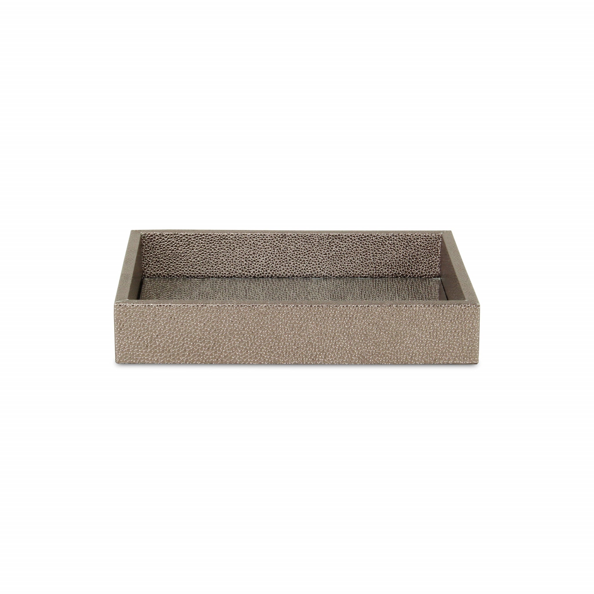 10" Gray Rectangular Wood Handmade Tray-3