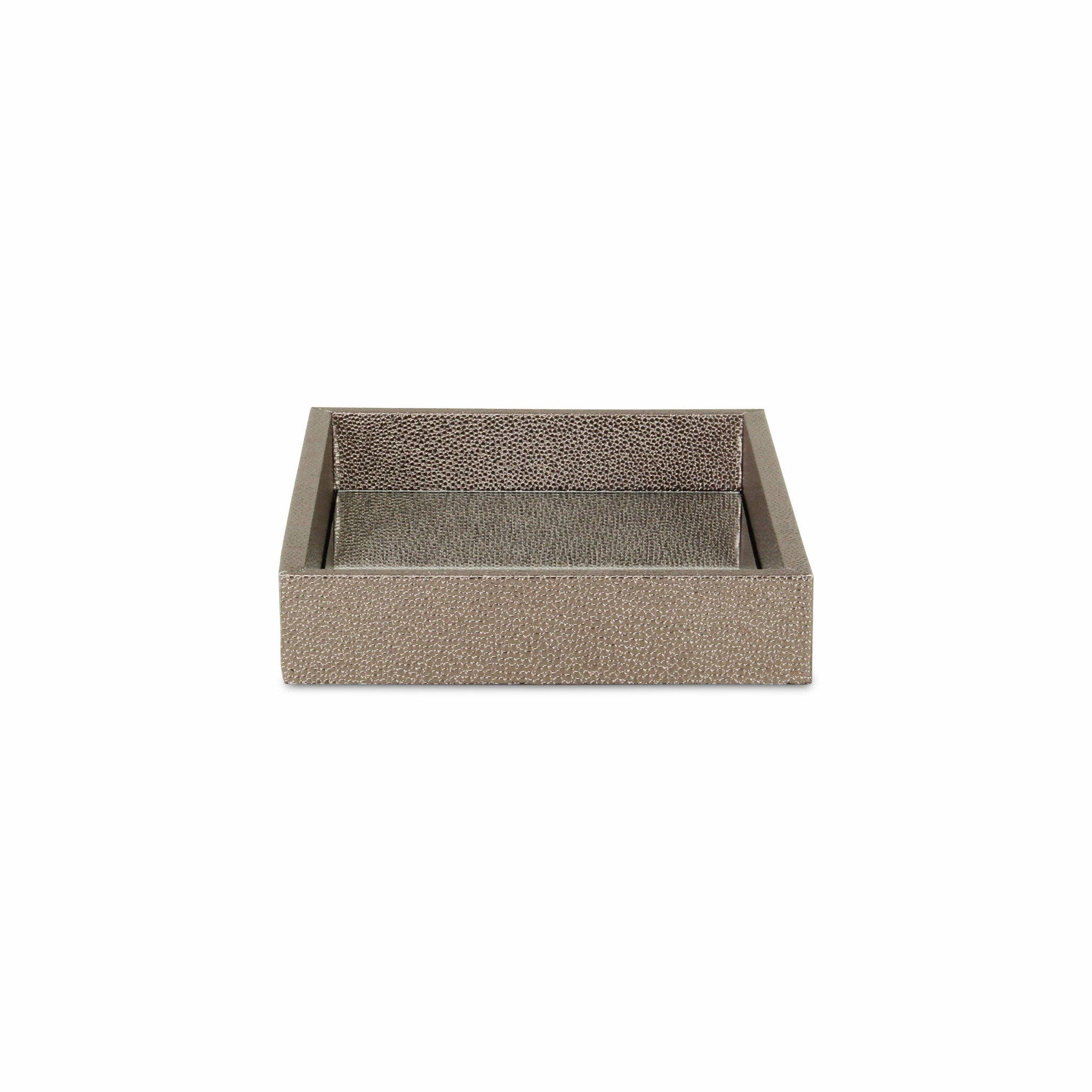 10" Gray Rectangular Wood Handmade Tray-4