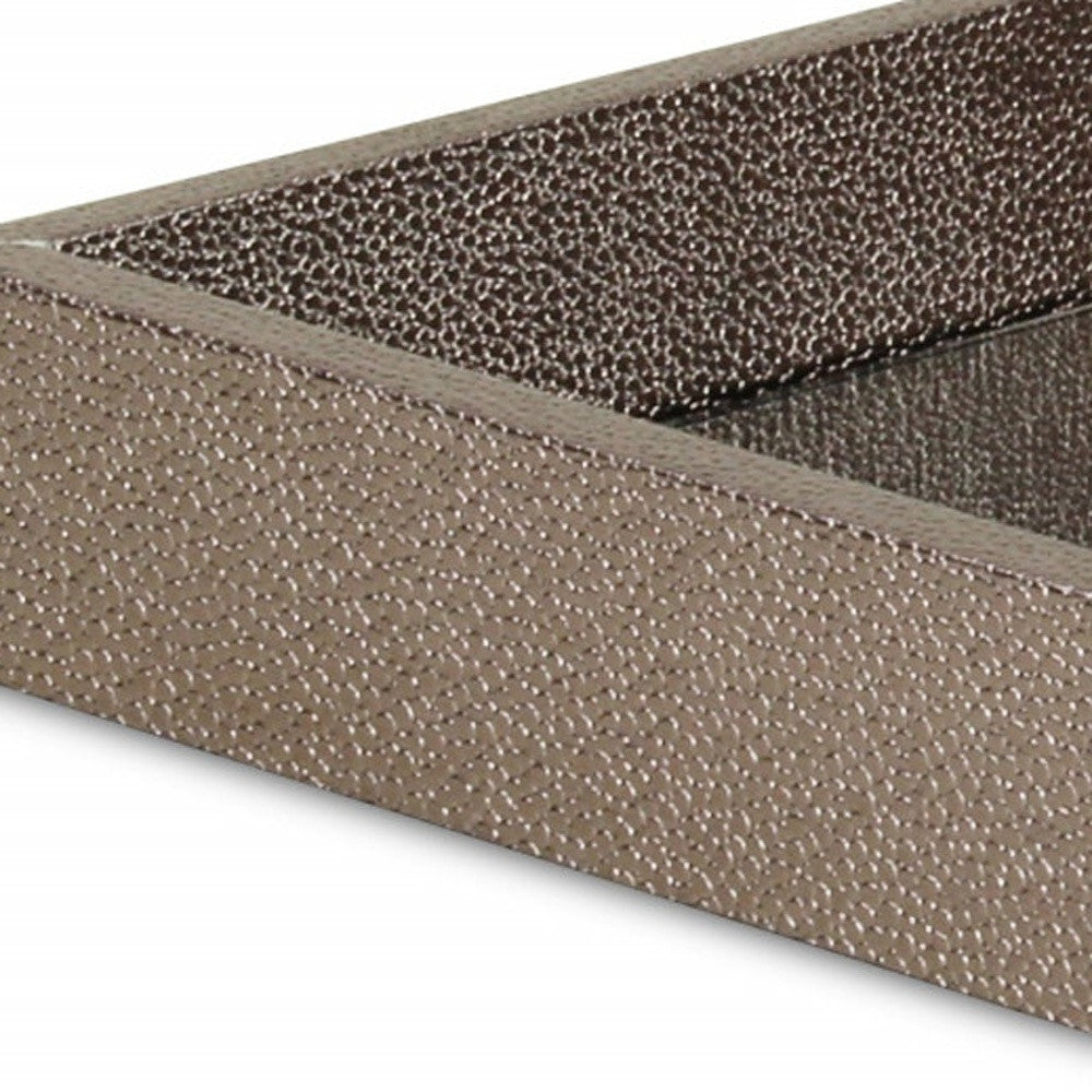 10" Gray Rectangular Wood Handmade Tray-5