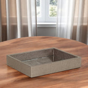 10" Gray Rectangular Wood Handmade Tray-0