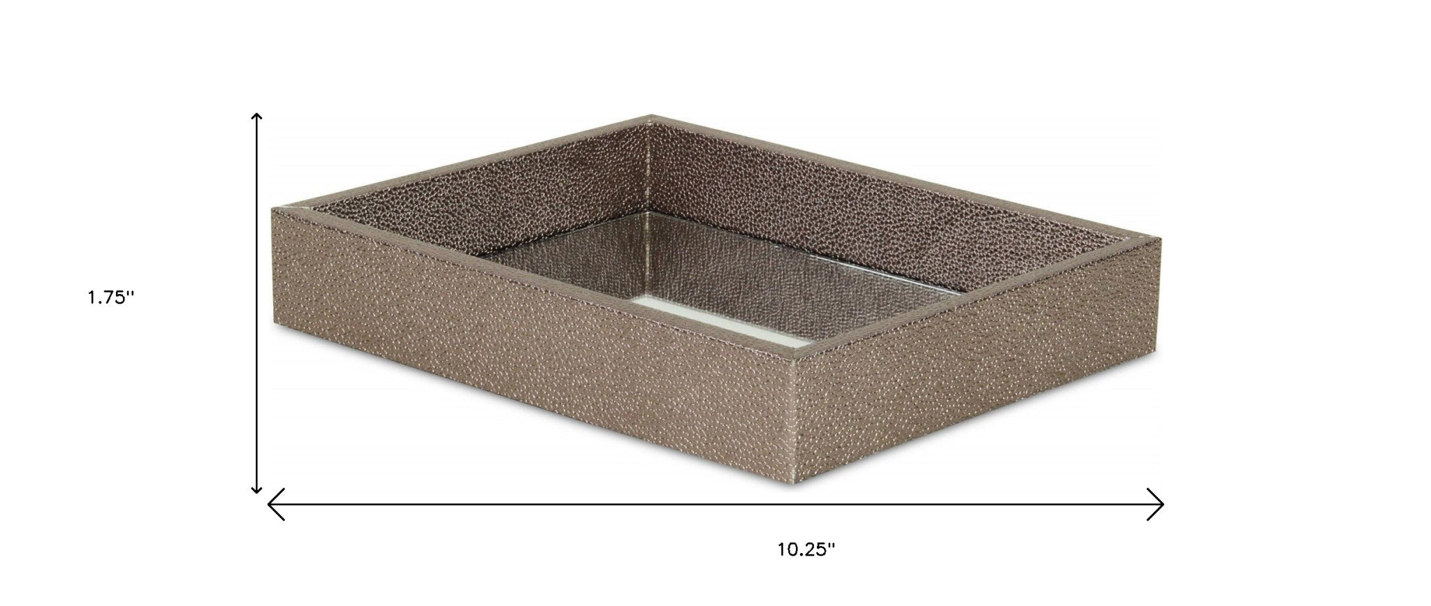 10" Gray Rectangular Wood Handmade Tray-8