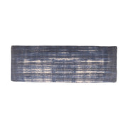 47" Blue And Cream Abstract Design Blue Leg Upholstered Bench-Benches-DECOROLALA