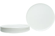 White Six Piece Round Coupe Porcelain Service For Six Dinner Plate Set-Dinnerware-DECOROLALA