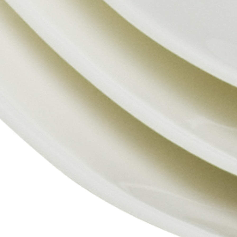 White Six Piece Square Bone China Service For Six Dinner Plate Set-Dinnerware-DECOROLALA