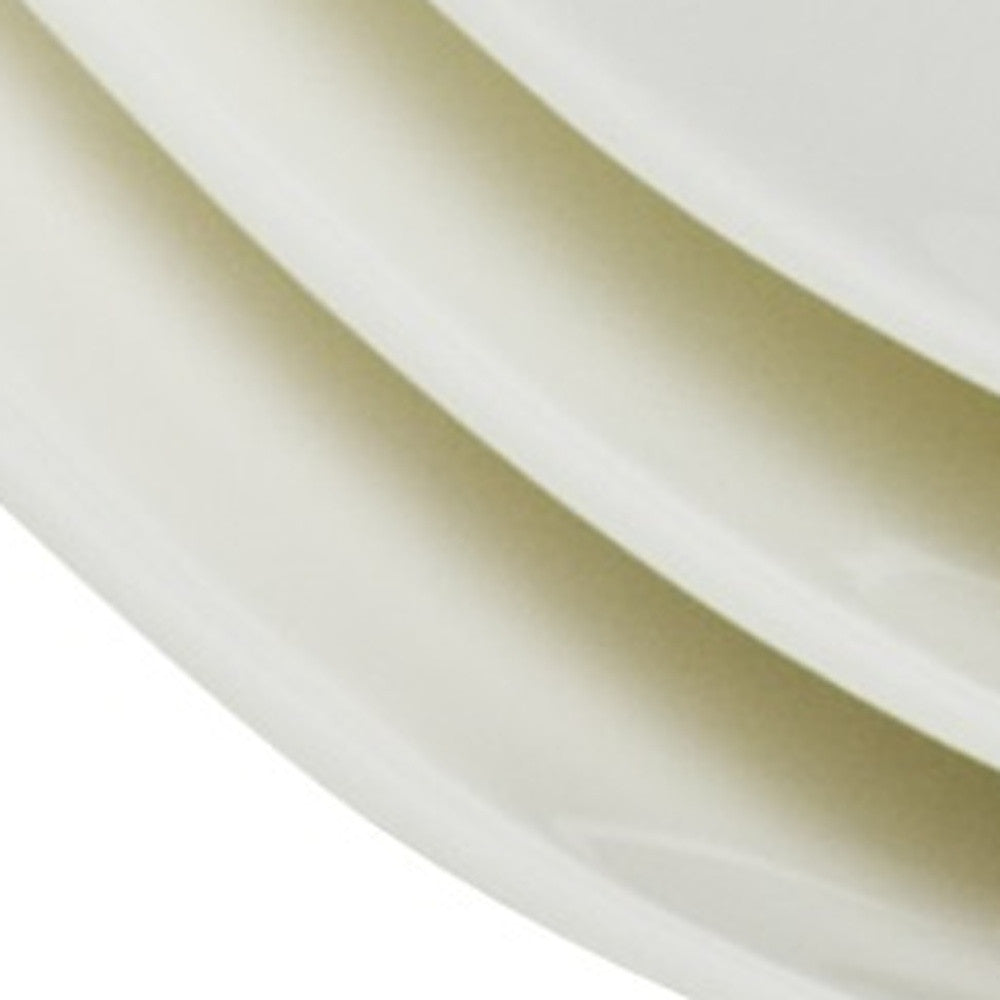 White Six Piece Square Bone China Service For Six Salad Plate Set-Dinnerware-DECOROLALA