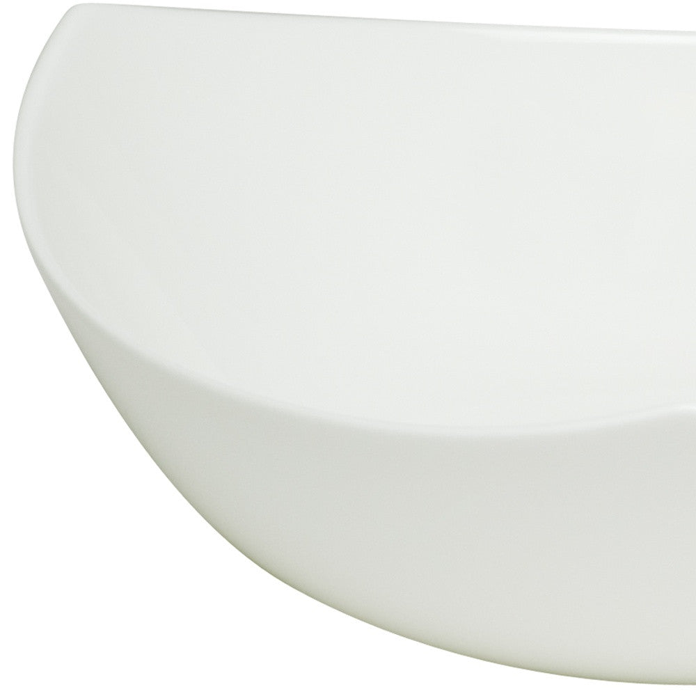 White Six Piece Triangle Bone China Service For Six Bowl Set-5