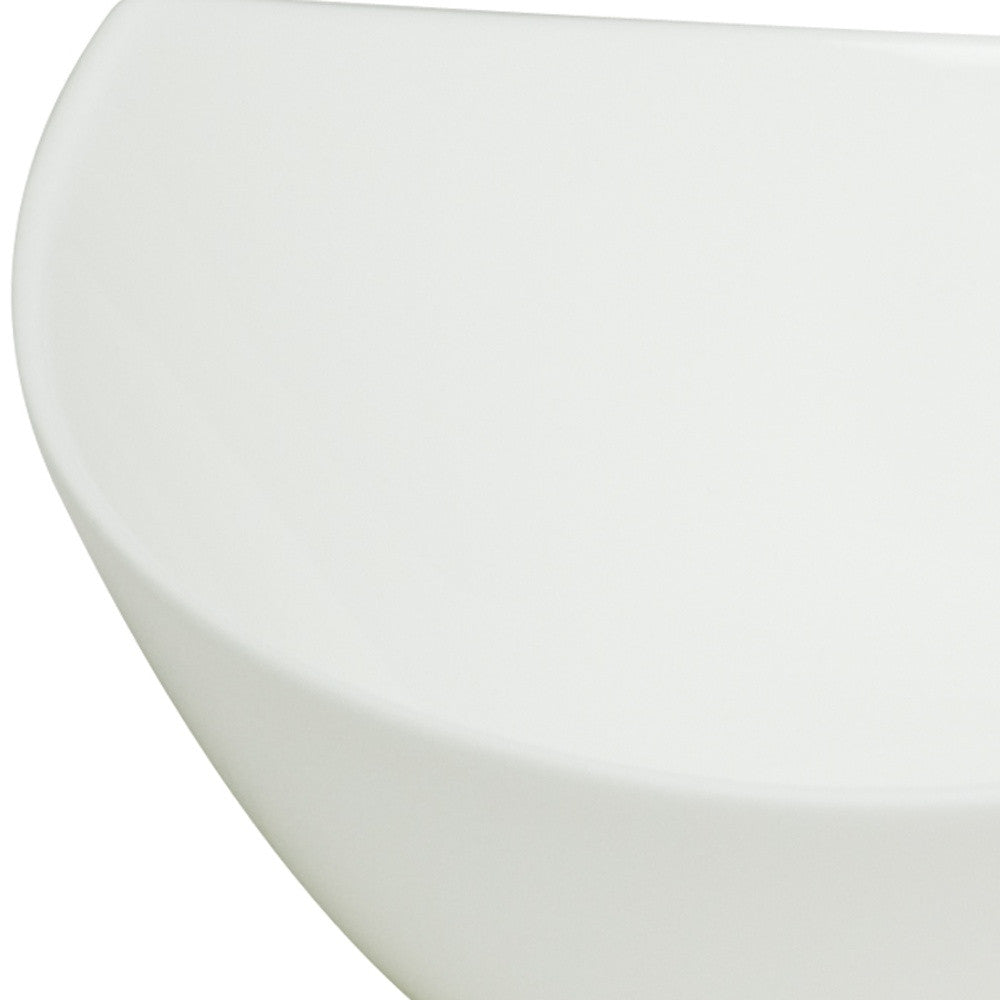 White Six Piece Triangle Bone China Service For Six Bowl Set-6