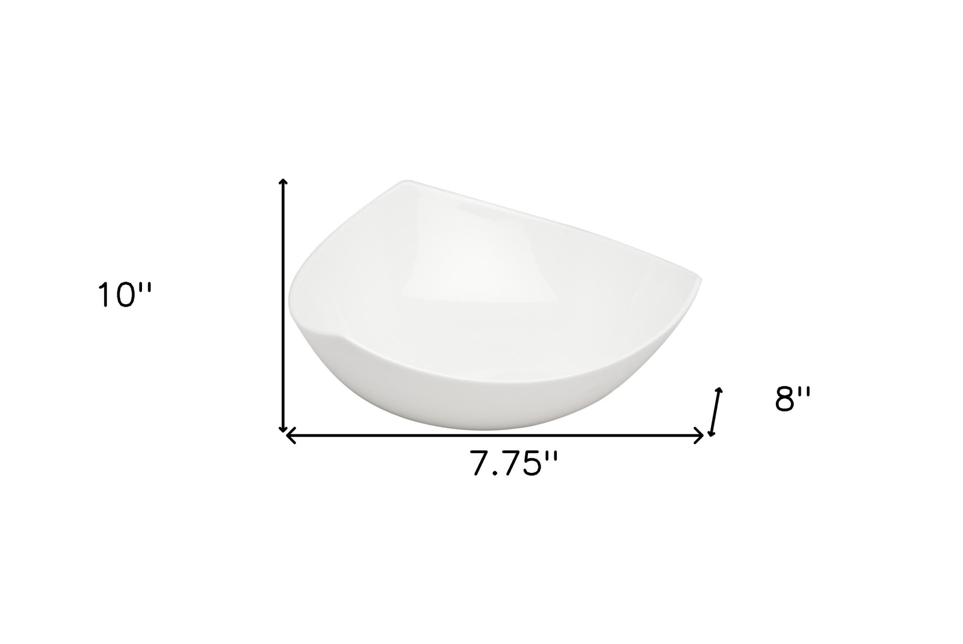 White Six Piece Triangle Bone China Service For Six Bowl Set-8