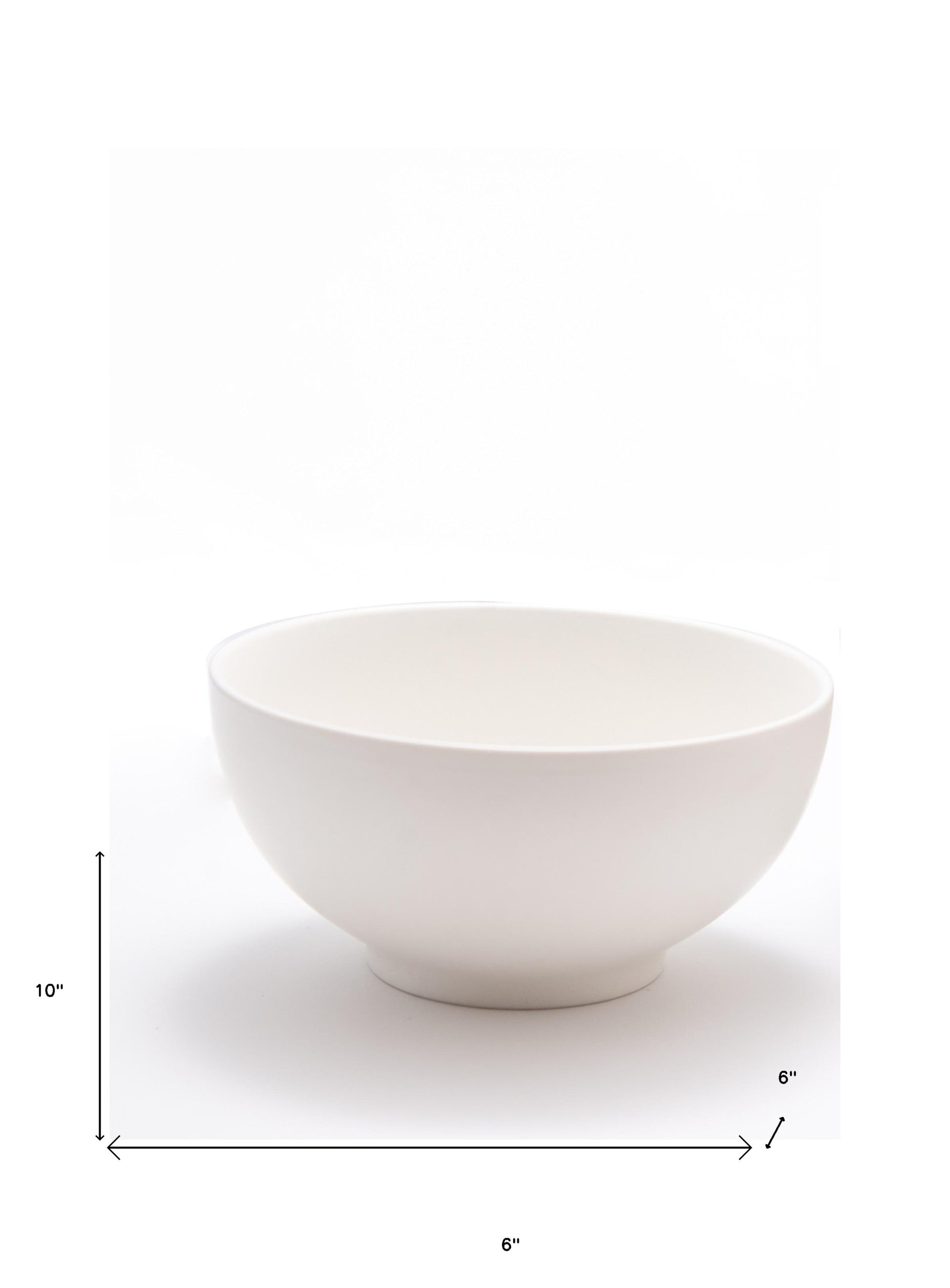 White Four Piece Porcelain Service For Four Bowl Set-Dinnerware-DECOROLALA