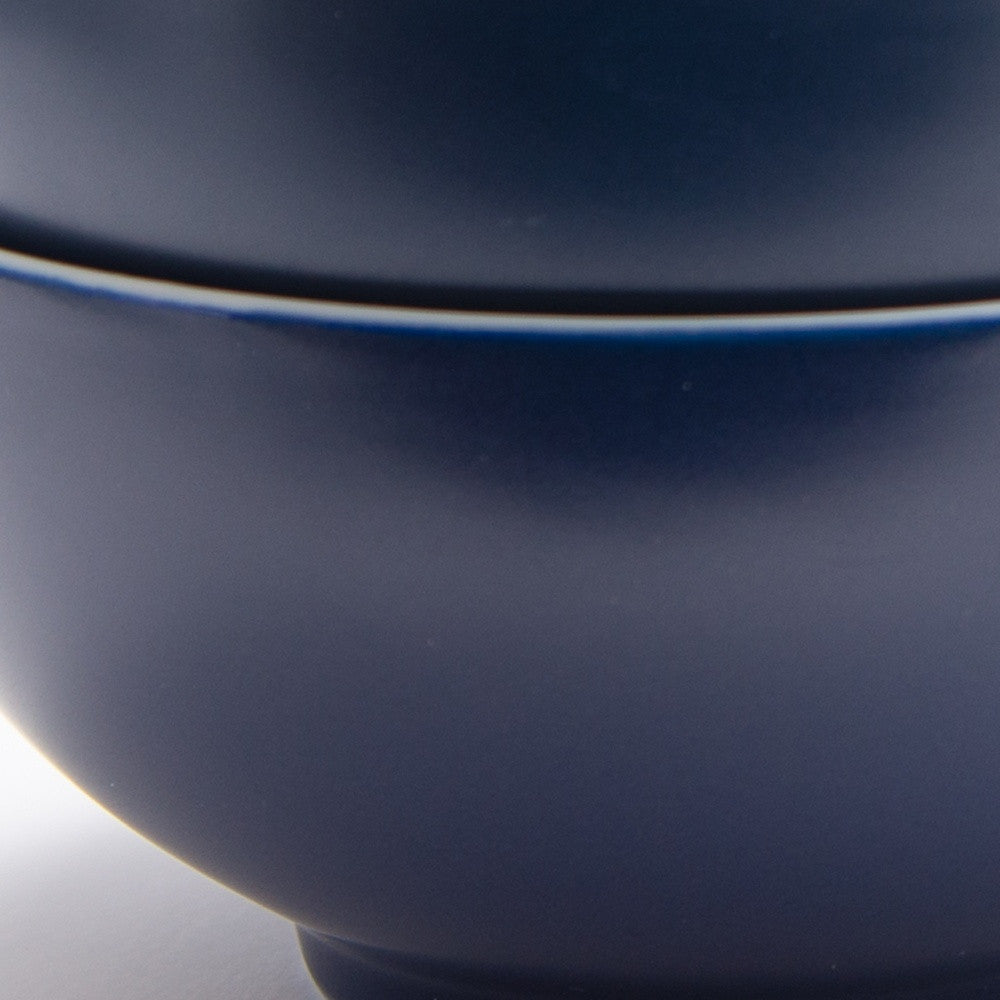 Blue and White Four Piece Porcelain Service For Four Bowl Set-Dinnerware-DECOROLALA