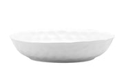 White Six Piece Round Pebbled Porcelain Service For Six Bowl Set-Dinnerware-DECOROLALA