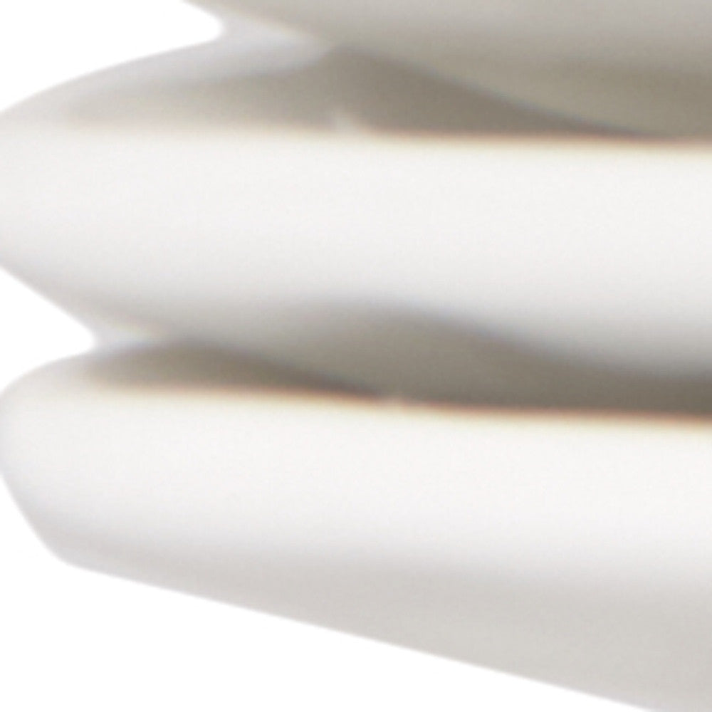 White Six Piece Rectangle Pebbled Porcelain Service For Six Dinner Plate Set-Dinnerware-DECOROLALA
