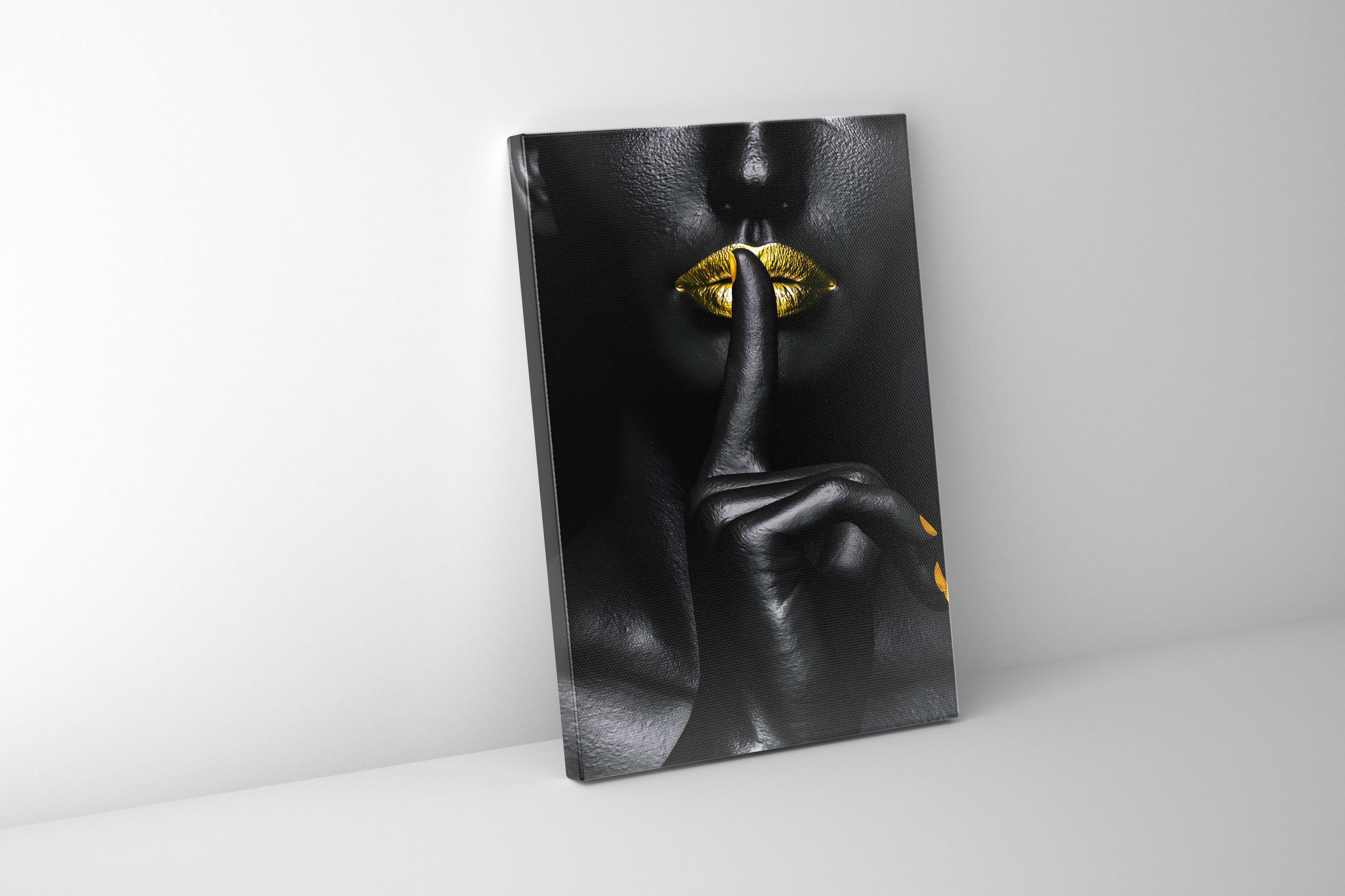 Noir Or-Abstract Gold and Black Wall art- Fine Art-Gold varnish-Wall Decor-DECOROLALA