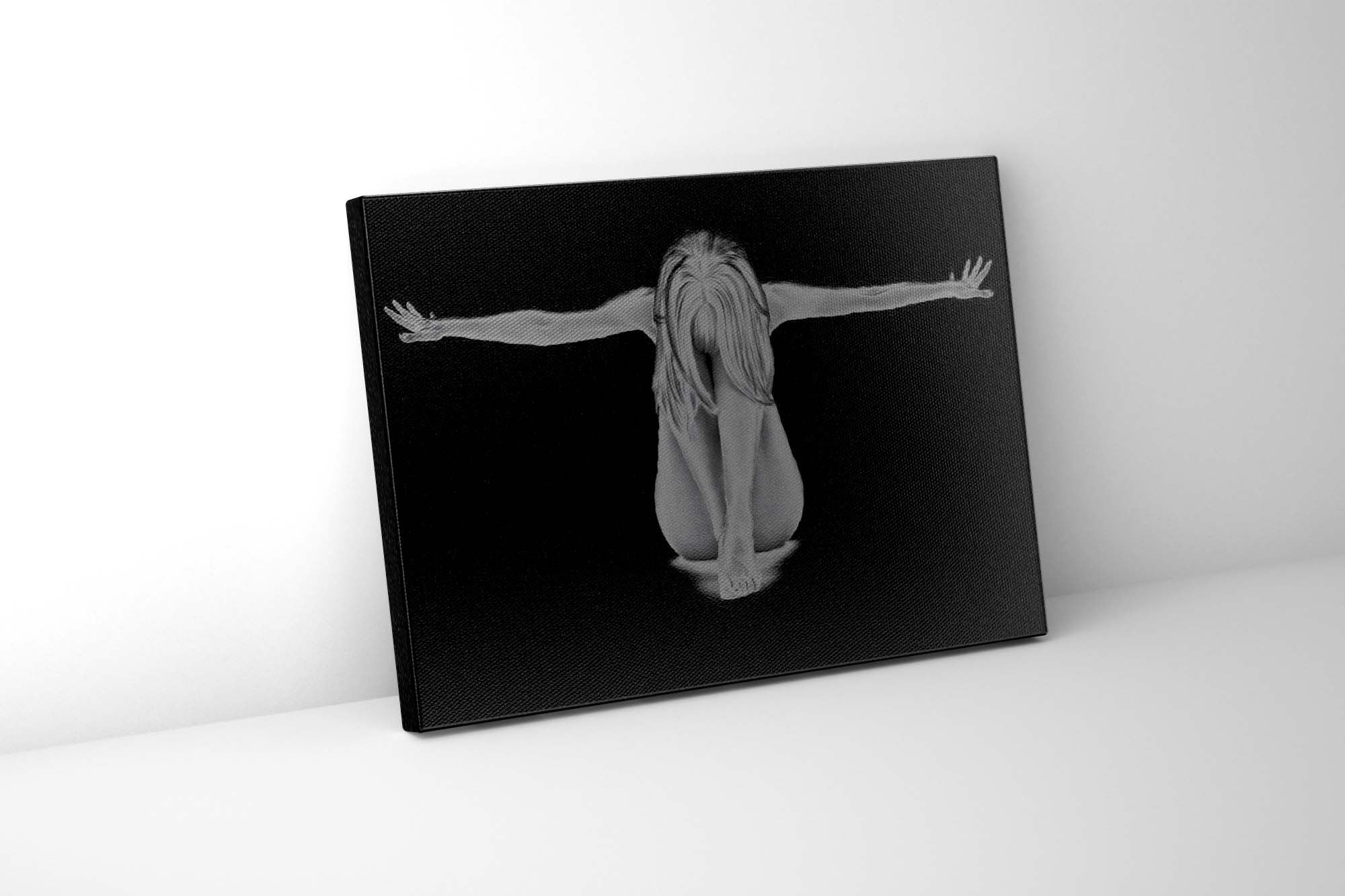 Canvas Wall art decor-Span - Feminine Modern Art- Silver varnish-Wall Decor-DECOROLALA