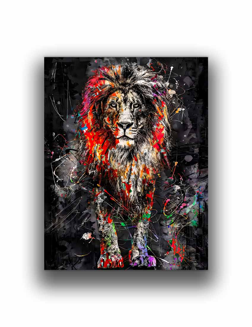 "Uncle Leo" 36" x 48" Fine Art Lion Canvas Print-n/a-DECOROLALA