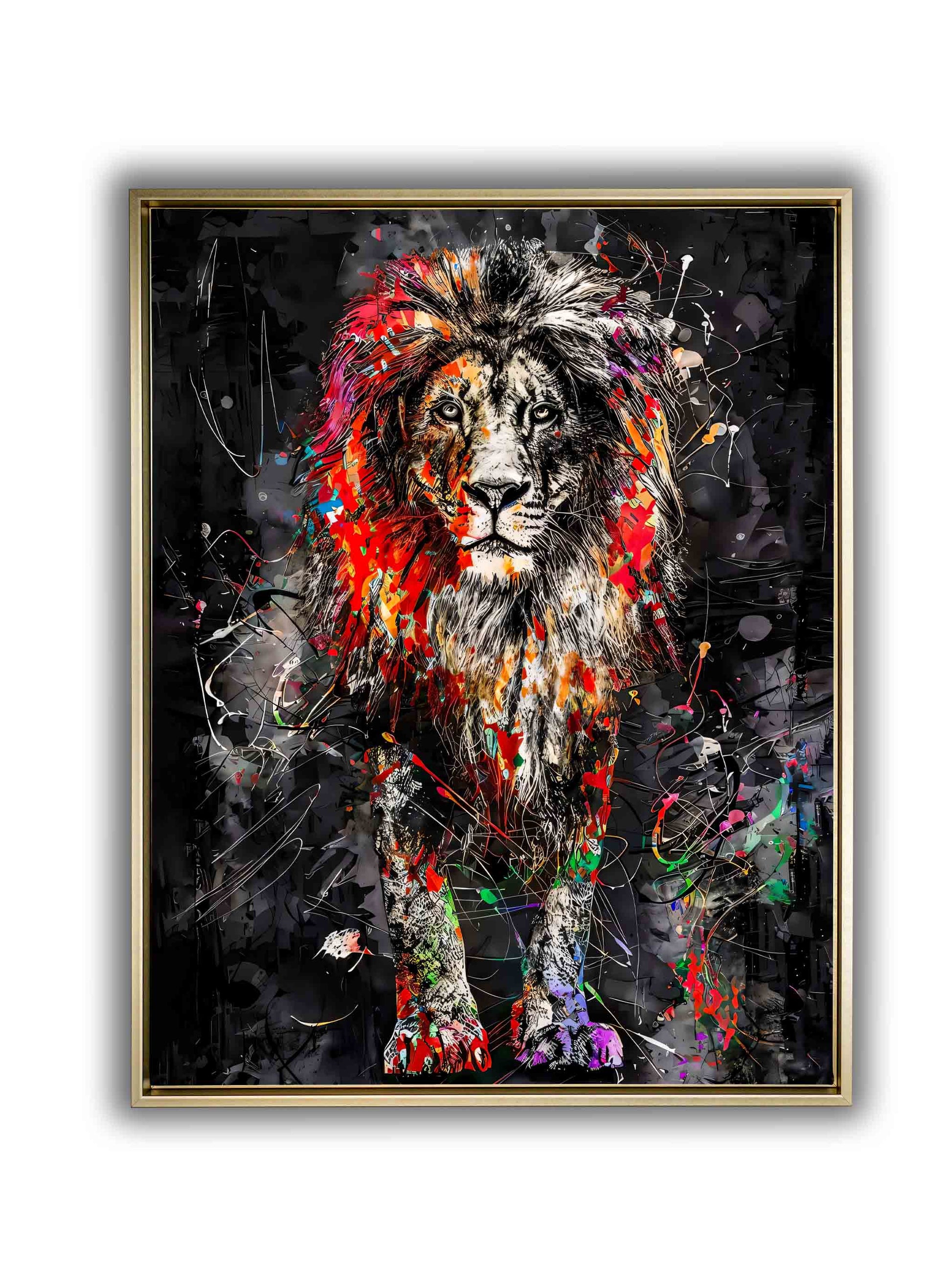 "Uncle Leo" 36" x 48" Fine Art Lion Canvas Print-n/a-DECOROLALA