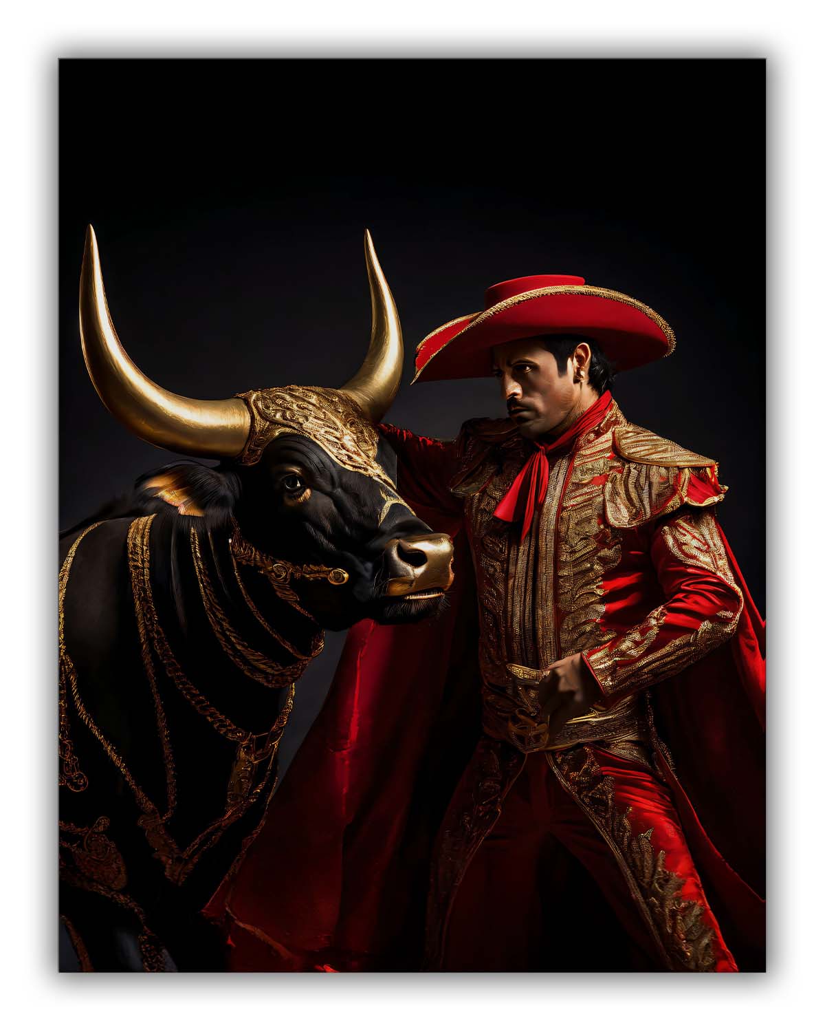 Bullfighter 36" x 48" Fine Art Canvas-Posters, Prints, & Visual Artwork-DECOROLALA