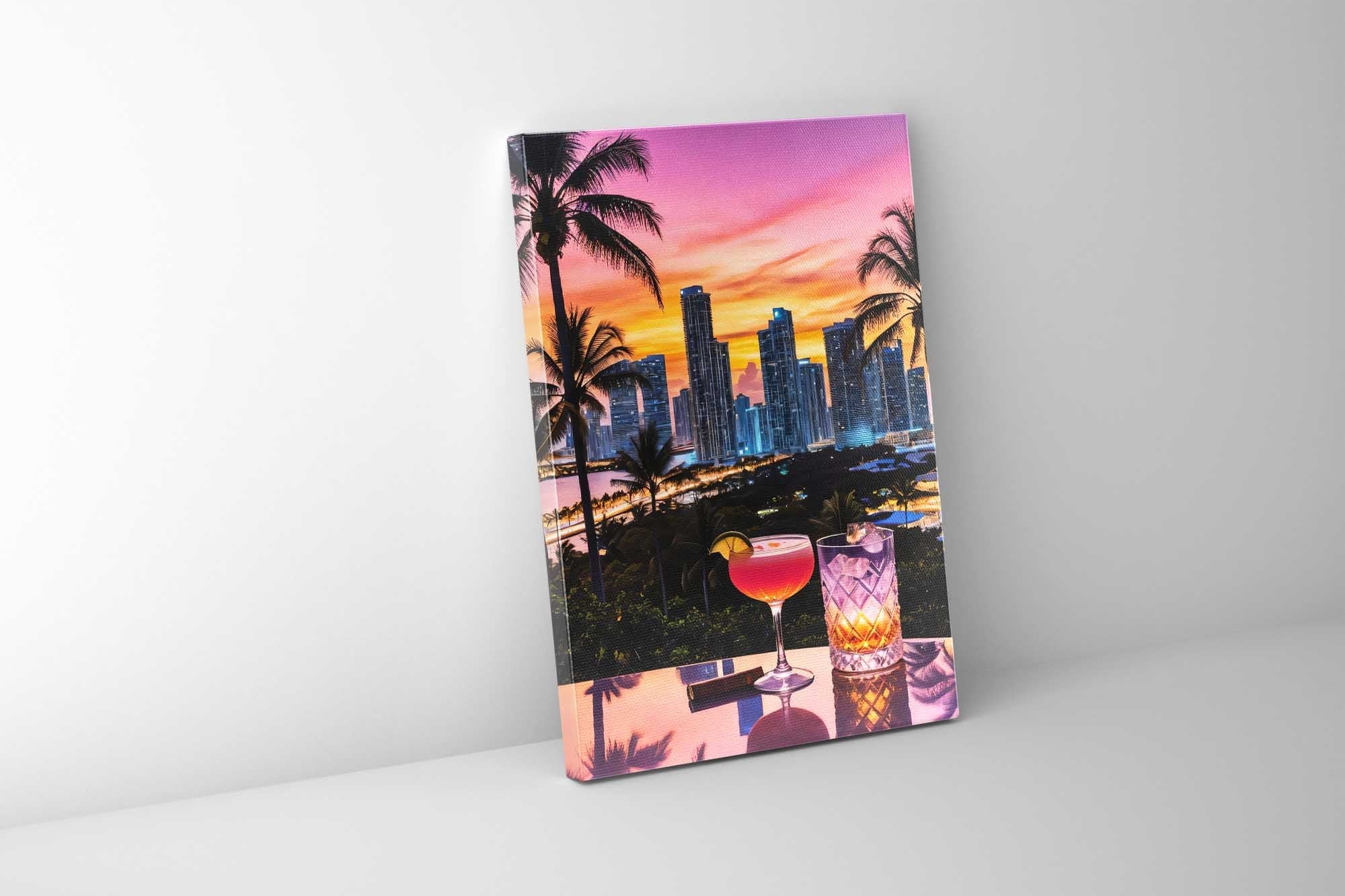 " Miami Vibe" Fine Art Canvas-Fine Art Canvas-DECOROLALA