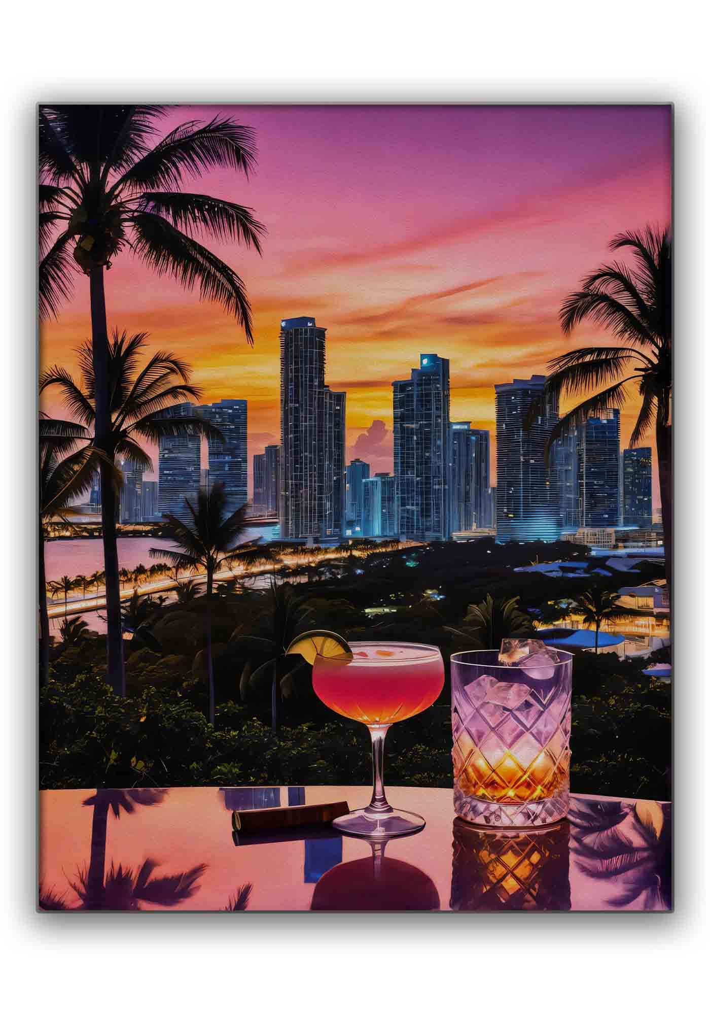 " Miami Vibe" Fine Art Canvas-Fine Art Canvas-DECOROLALA