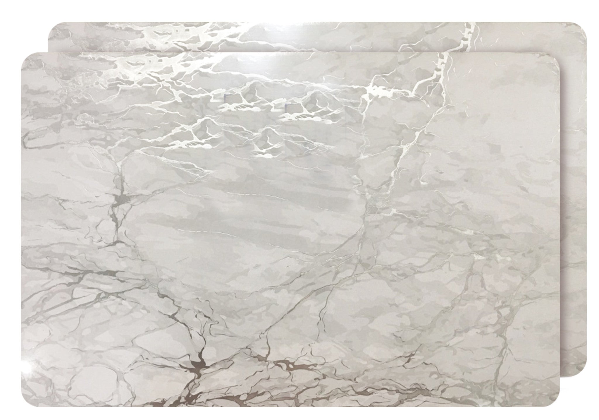 12" X 18" Silver And Gray Abstract Placemats-Dining Linens-DECOROLALA