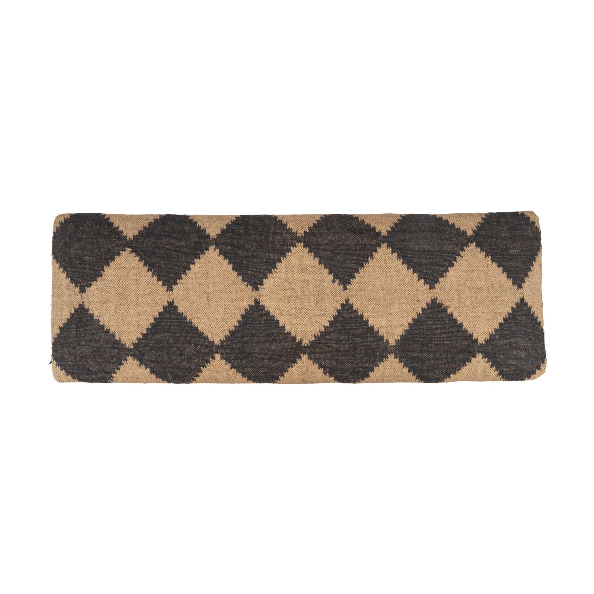 47" Tan And Black Black Leg Checkered Upholstered Bench-Benches-DECOROLALA