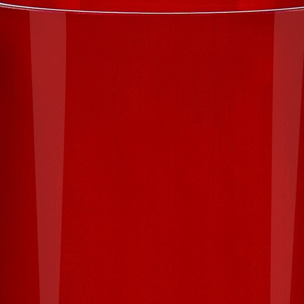 11" Red Crystal Glass Cylinder Table Vase-Vases-DECOROLALA