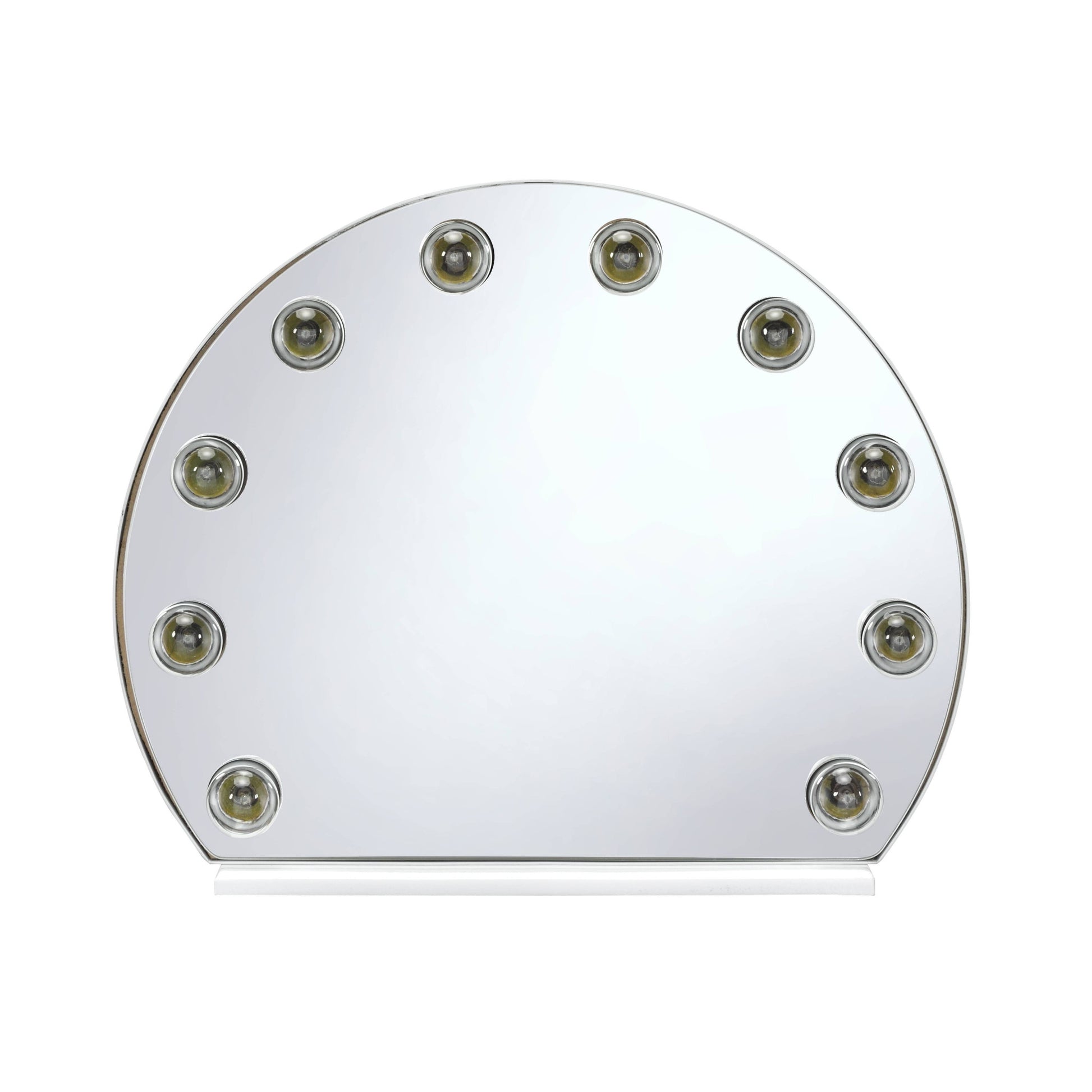 15" White Abstract Metal Framed Mounted Accent Mirror-Mirrors-DECOROLALA