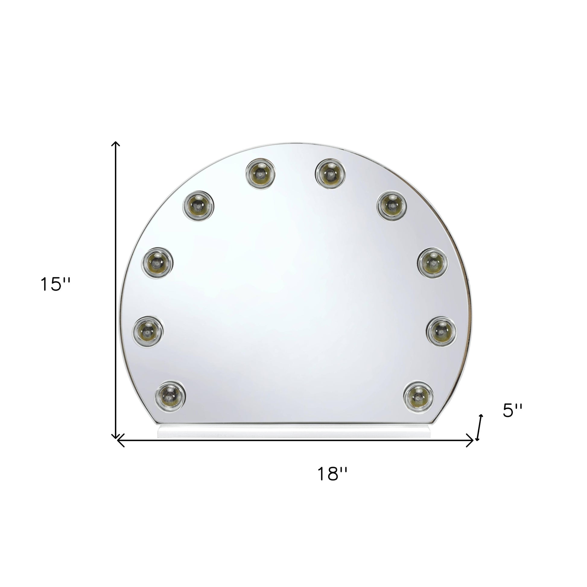 15" White Abstract Metal Framed Mounted Accent Mirror-Mirrors-DECOROLALA