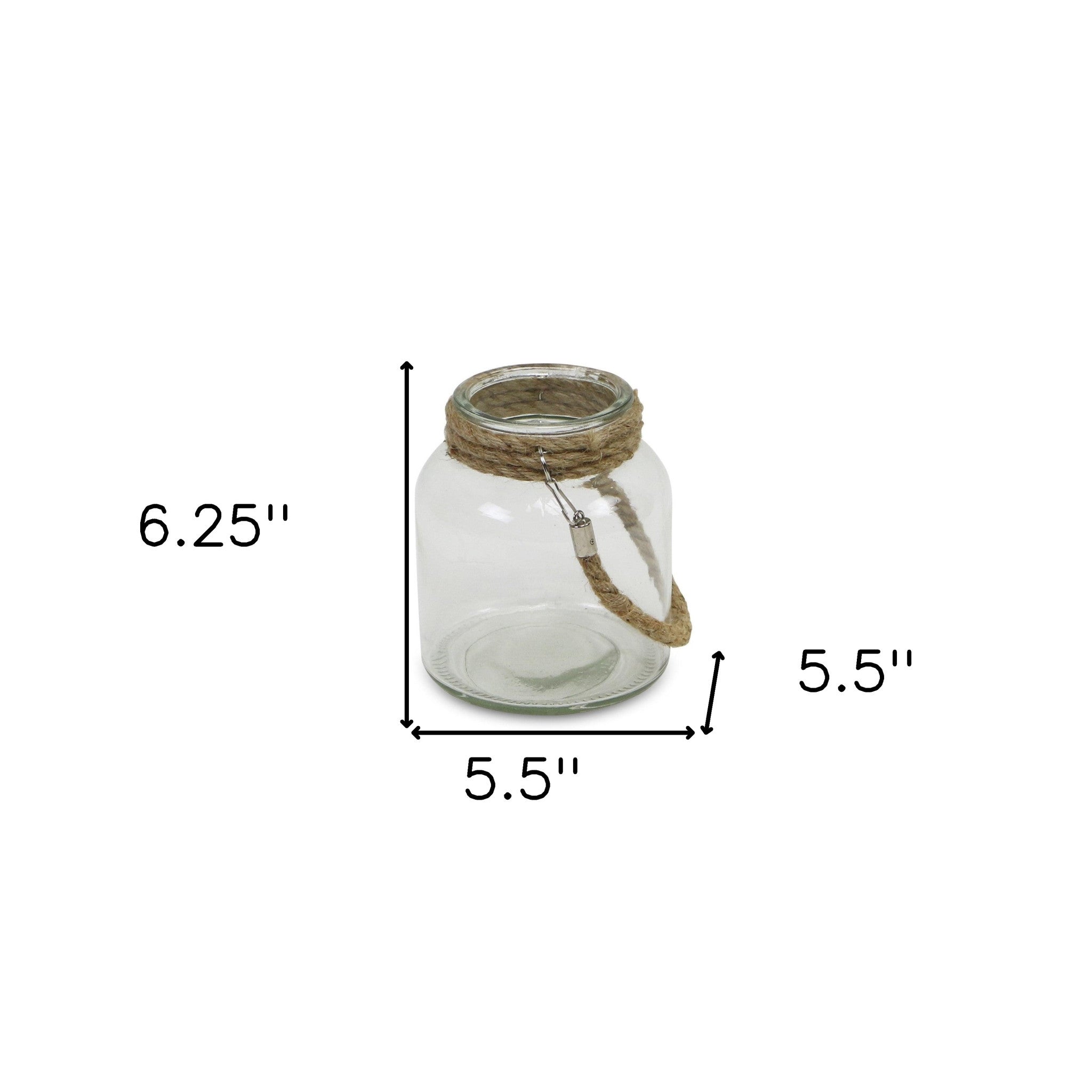 6" Clear and Brown Glass Tabletop Lantern Candle Holder-Candle Holders-DECOROLALA