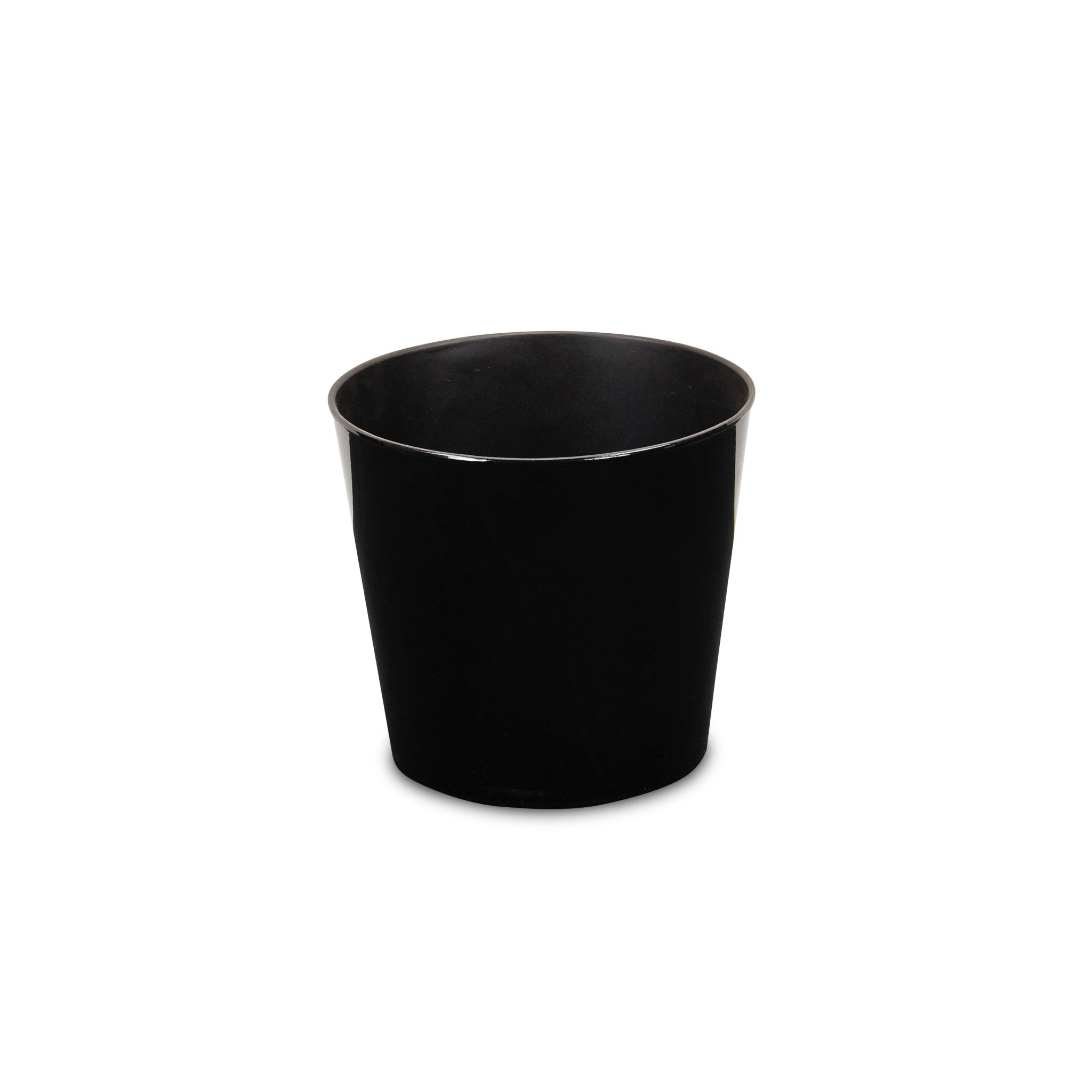 9" Black Recycled Plastic Indoor Outdoor Round Pot Planter-1