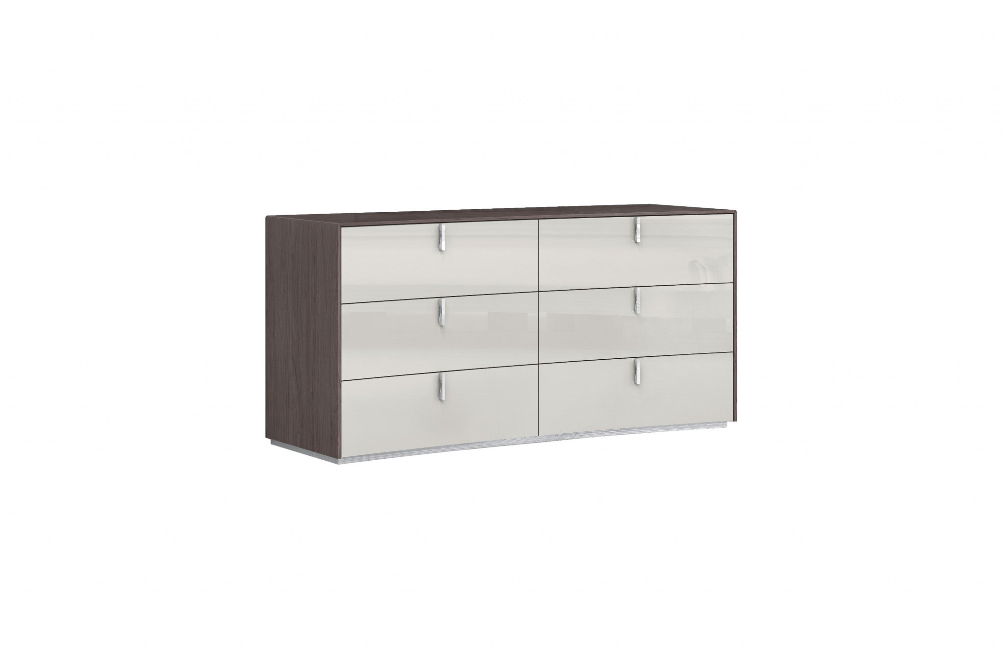 62" Gray Six Drawer Double Dresser-Dressers-DECOROLALA