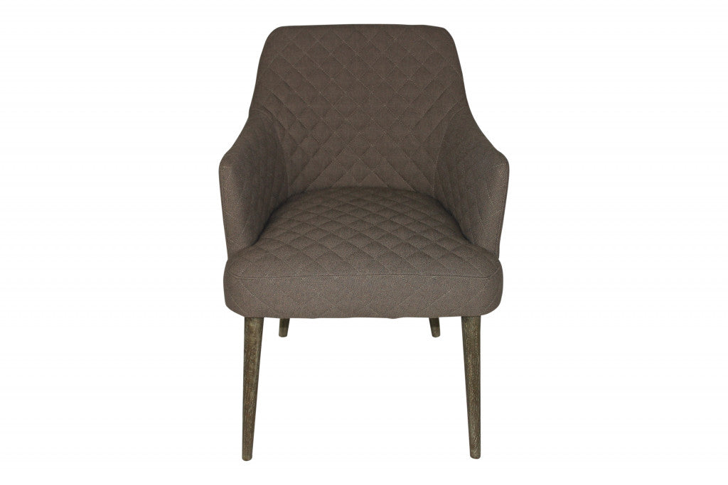 23" Gray Polyester Blend And Natural Solid Color Side Chair-Accent Chairs-DECOROLALA