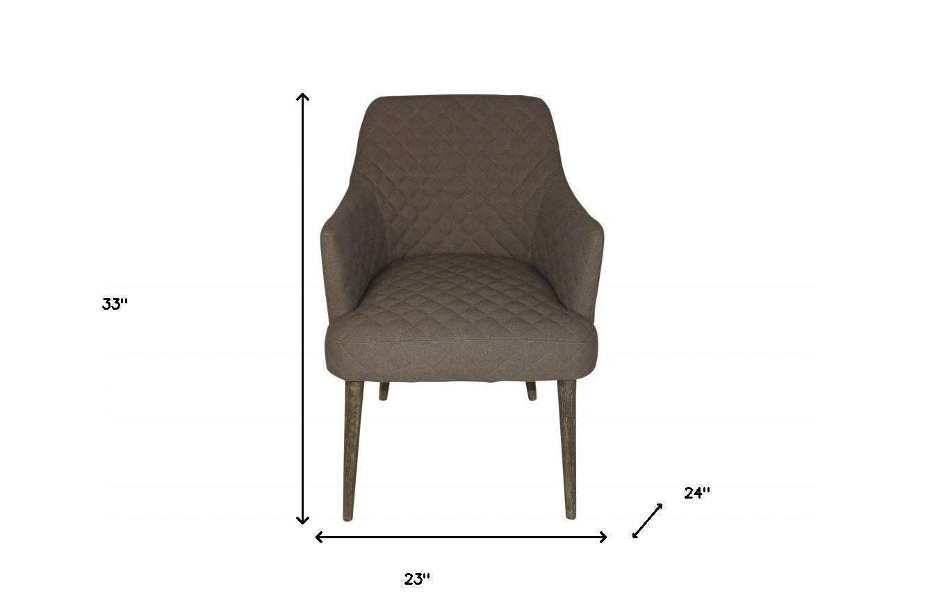 23" Gray Polyester Blend And Natural Solid Color Side Chair-Accent Chairs-DECOROLALA