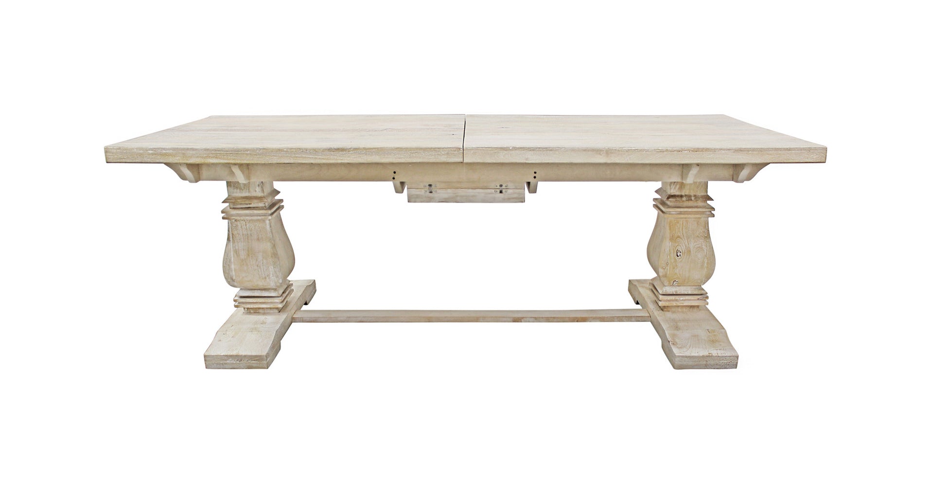 90" Light Brown Rectangular Solid Wood Butterfly Leaf Dining Table-Dining Tables-DECOROLALA