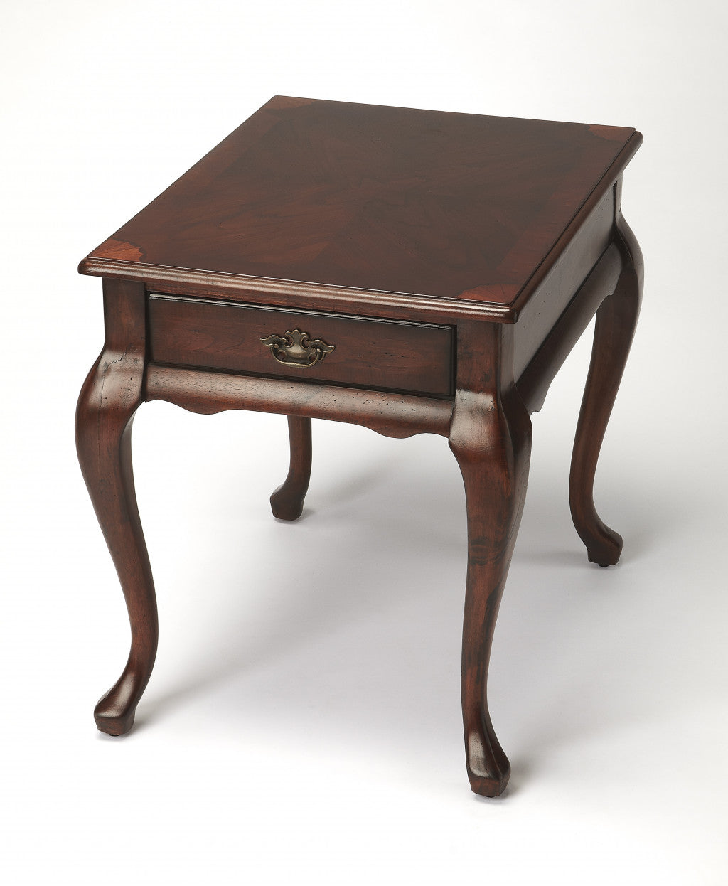 25" Dark Brown Solid And Manufactured Wood Rectangular End Table With Drawer-2