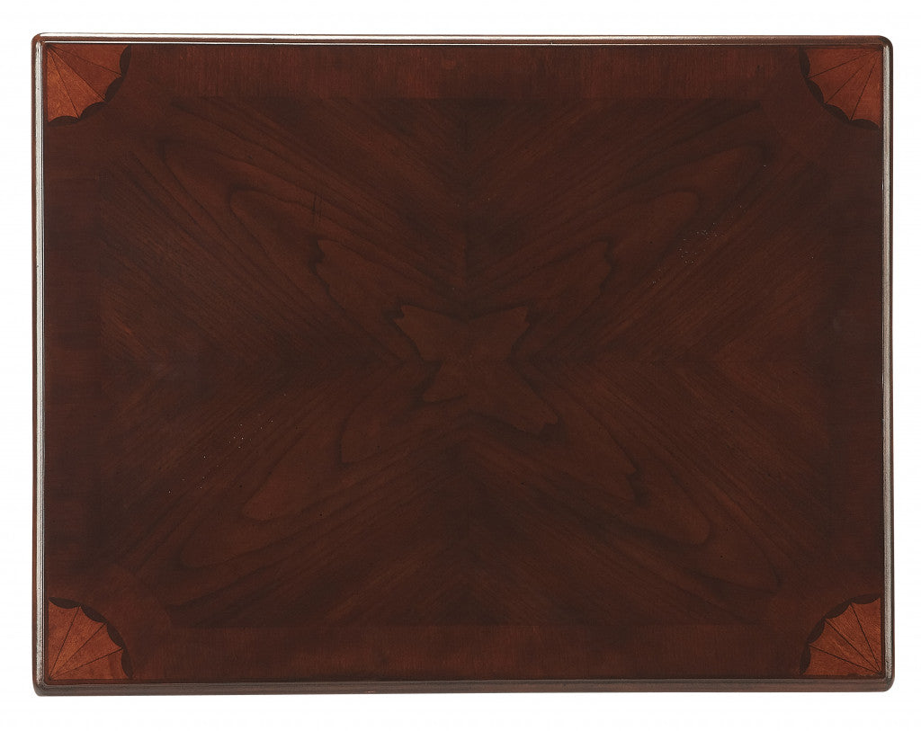 25" Dark Brown Solid And Manufactured Wood Rectangular End Table With Drawer-0