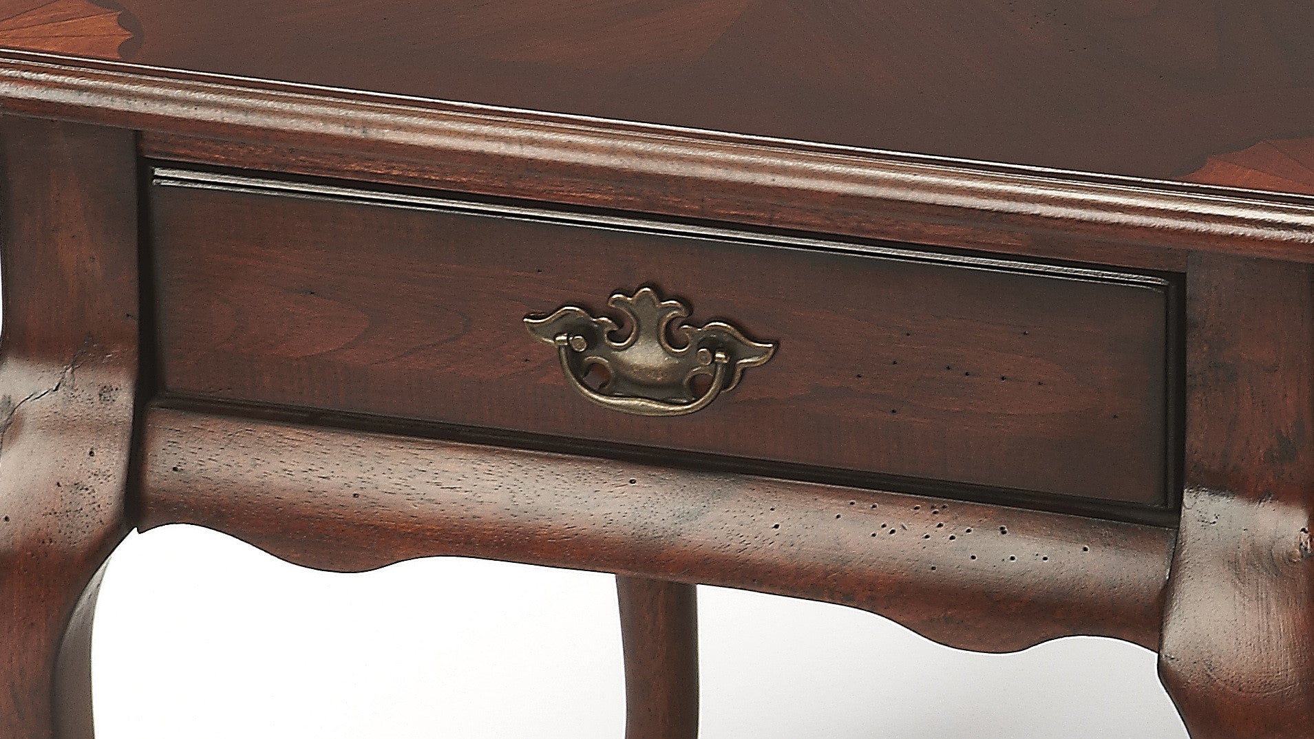 25" Dark Brown Solid And Manufactured Wood Rectangular End Table With Drawer-3