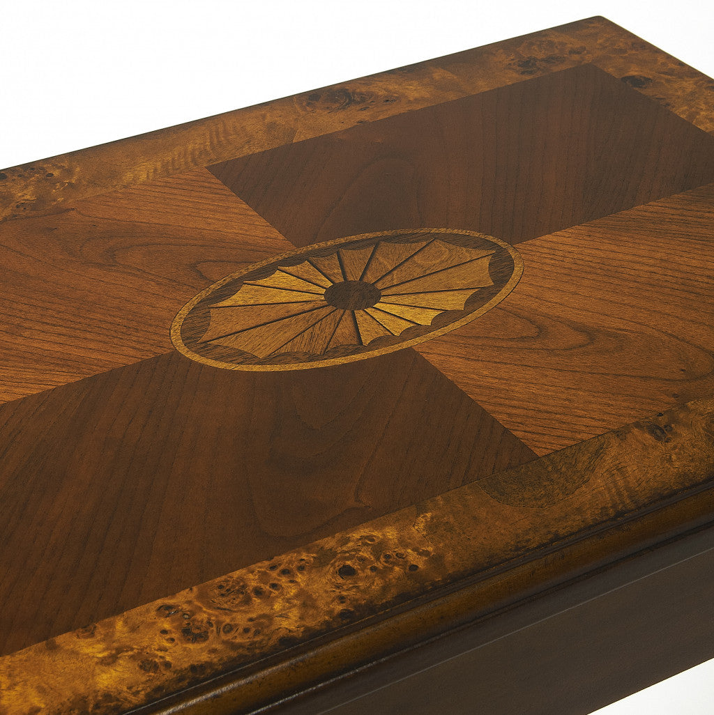 25" Wood Brown End Table With Shelf-5