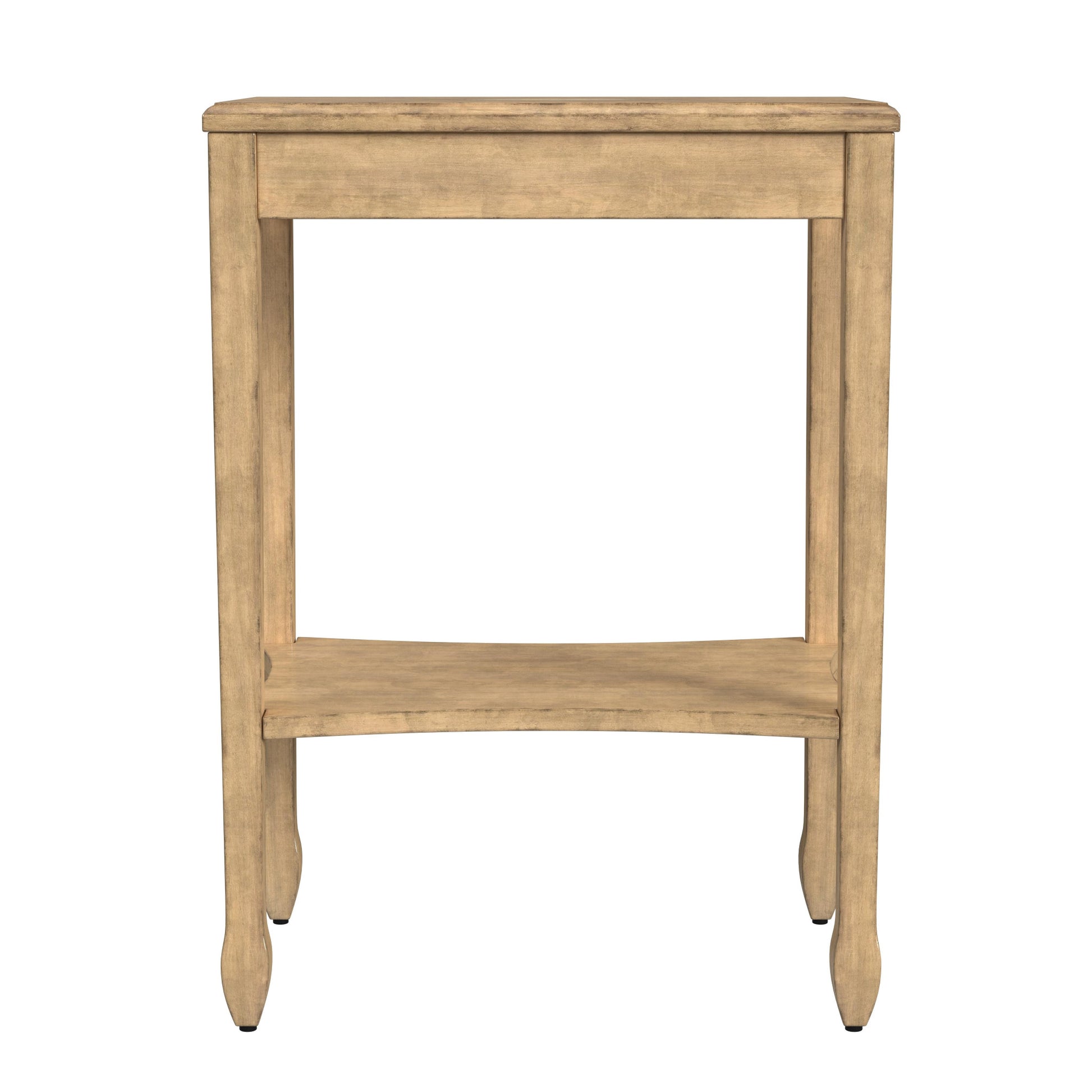 25" Beige Manufactured Wood Rectangular End Table With Shelf-3
