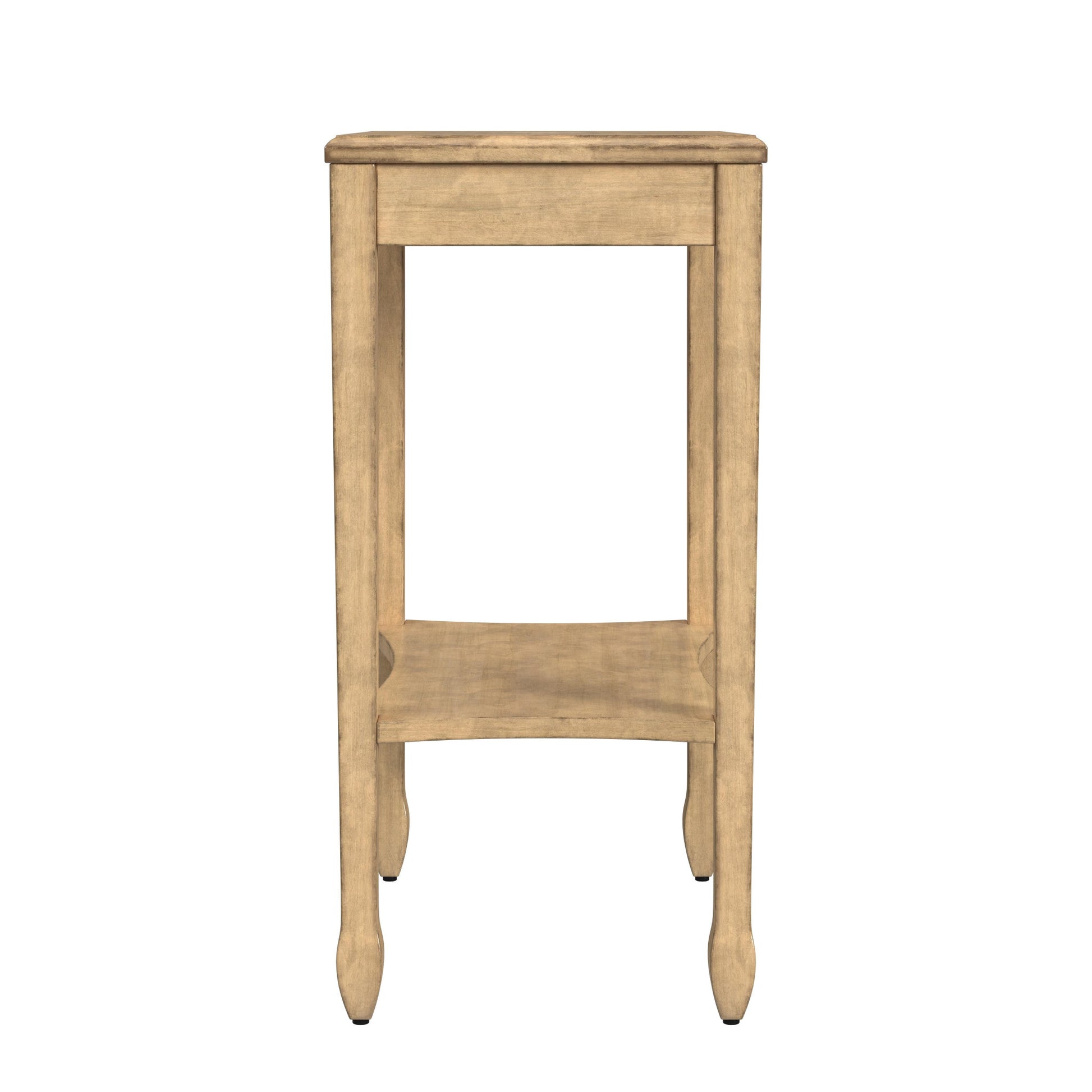 25" Beige Manufactured Wood Rectangular End Table With Shelf-4