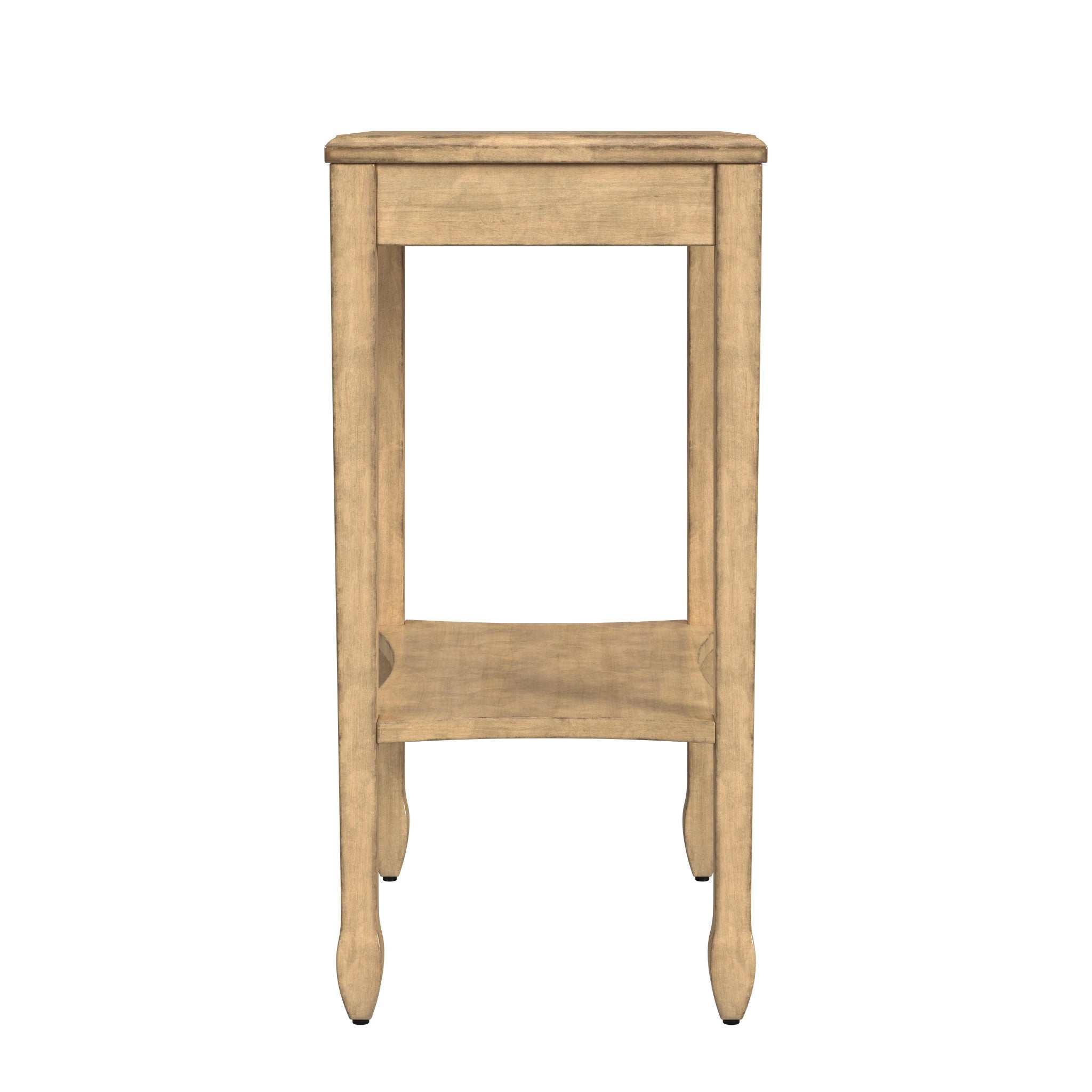 25" Beige Manufactured Wood Rectangular End Table With Shelf-4