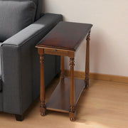 24" Brown End Table With Shelf-0