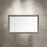 48" Rectangular Mirror with Soft Oak Frame