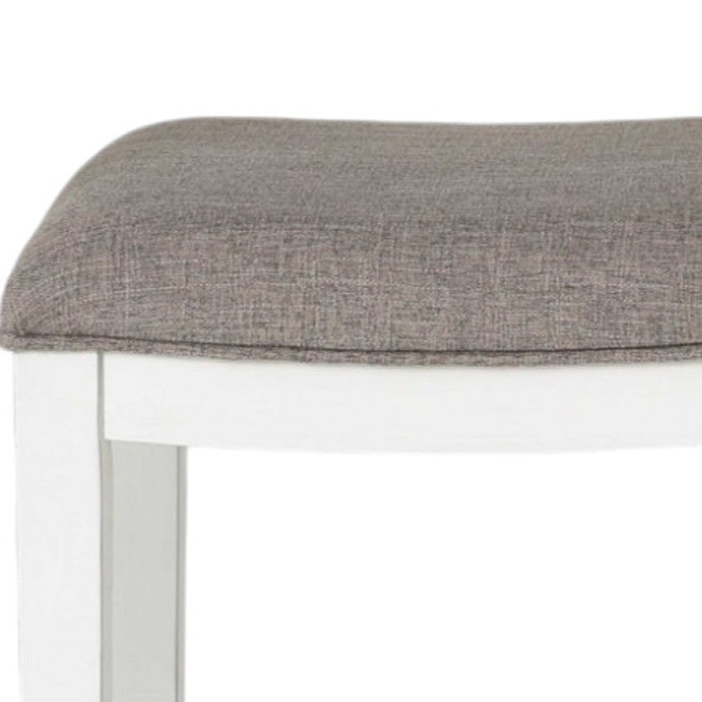 49" Three Piece White Wood Rectangular Bar Table With Two Stools-Bar & Restaurant Tables-DECOROLALA