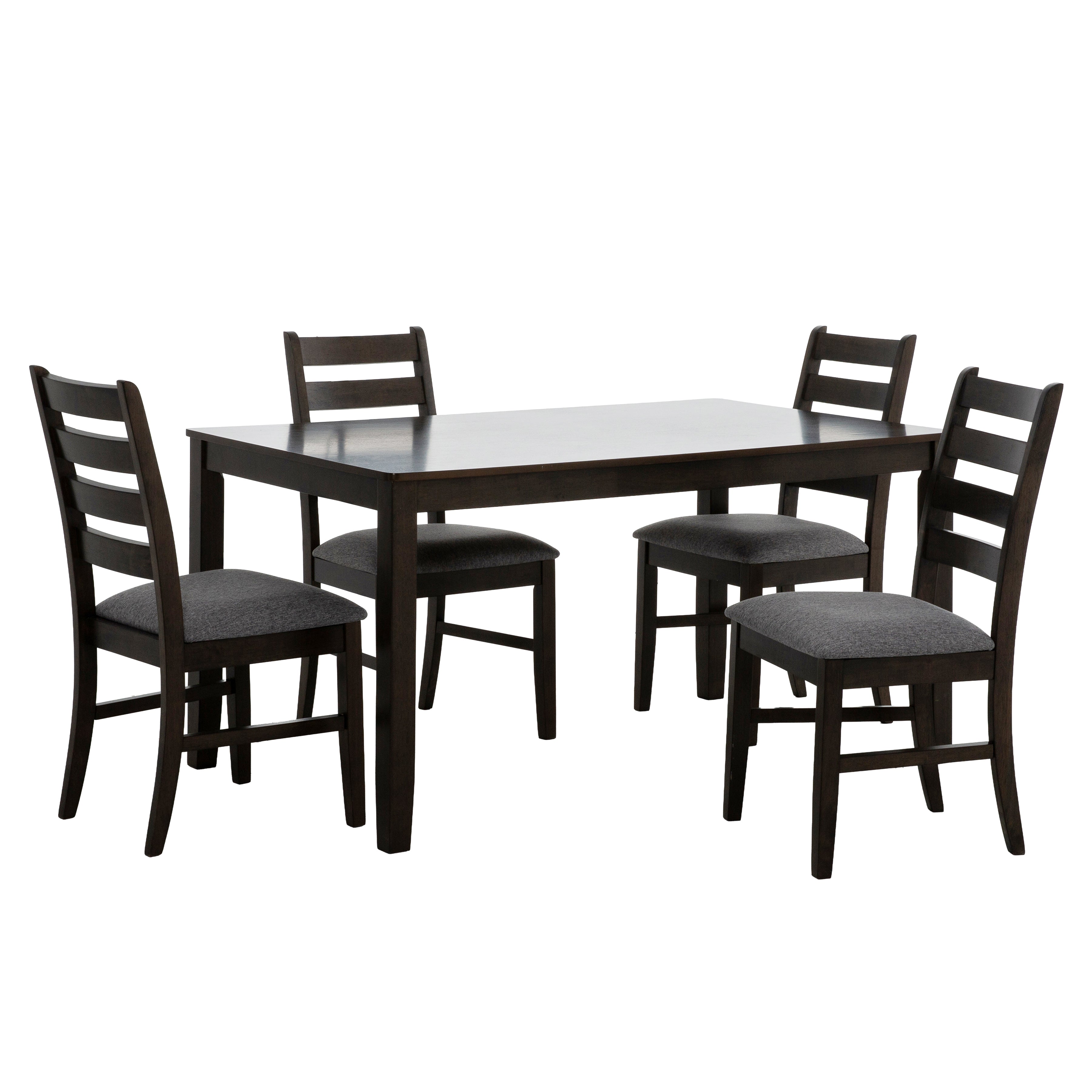 4900 Wood 5-Piece Extendable Dining Set - 59" Rectangular Table