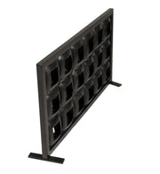 23" Black Iron Geometric Floor Tealight Candle Holder-Candle Holders-DECOROLALA