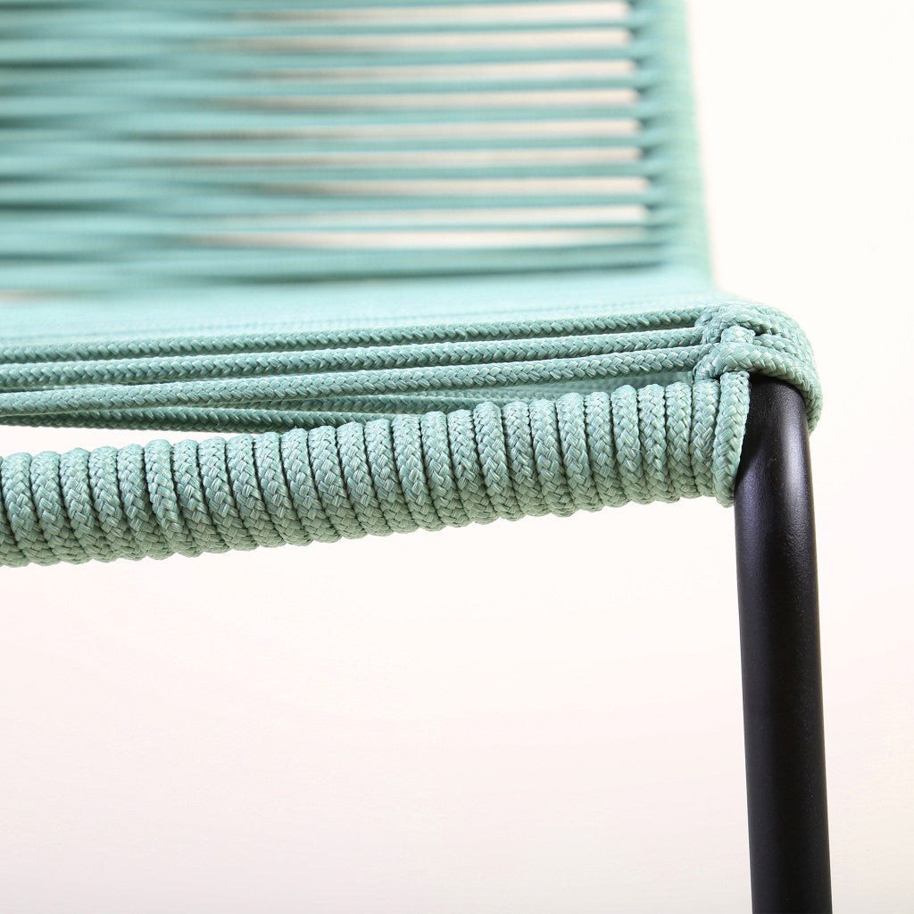 Set of Two 23" Green Metal Outdoor Dining Chair-Outdoor Chairs-DECOROLALA