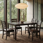 Ensemble de salle à manger Monroe 5 pièces - Table rectangulaire 47" brun foncé