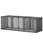 83 Inch Heavy Duty Dog Crate, Extra Large Metal Dog Cage Kennel with Mat for Large Breeds, Modular Puppy Playpen